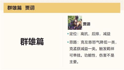 《三国志幻想大陆》群雄队角色介绍 群雄队角色图文介绍