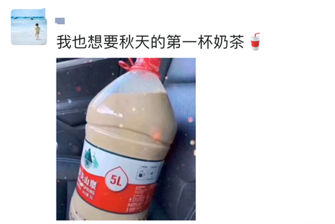 抖音秋天的第一杯奶茶文案