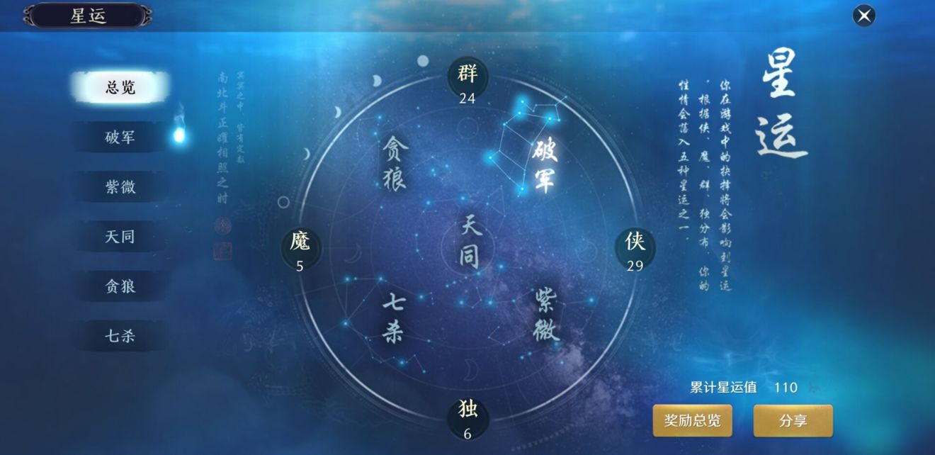 《天涯明月刀手游》星运系统是什么 星运系统介绍