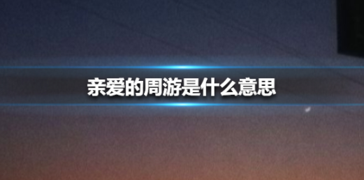 抖音亲爱的周游是什么梗