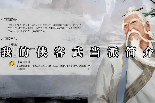 我的侠客武当派简介