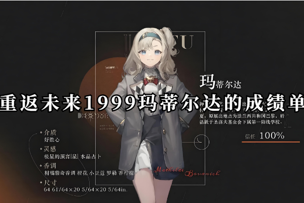 重返未来1999玛蒂尔达的成绩单答案是什么