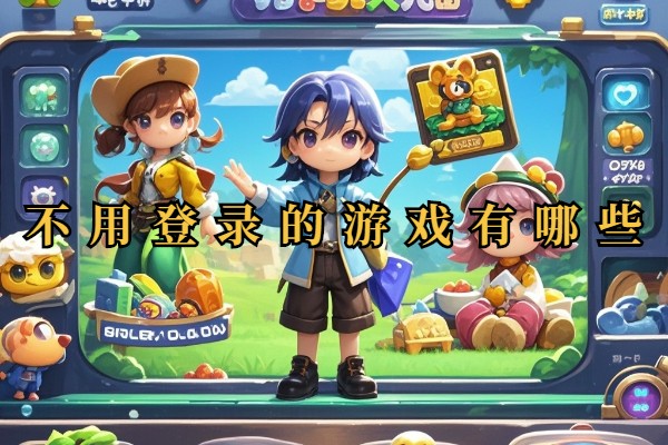 不用登录的游戏有哪些